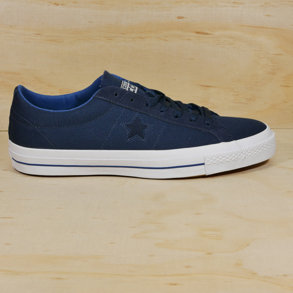 NEW Converse One Star Canvas Ox Blue White Shoes - Picture 2 of 8